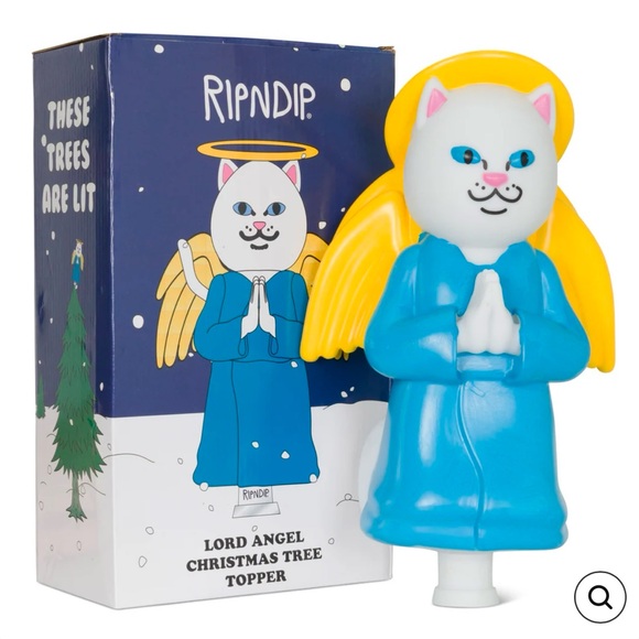 Other - Christmas Tree Topper Angel Cat ~ Nice Details - 12 Inches Tall